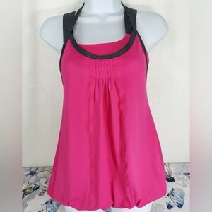 Hot Pink and Grey Women's Tank
